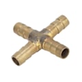 Miniatyrbillede 2 af 2: 5 stk. 8 mm Tyk Messing Slangekobling Rørtilbehør Connector Joint Coupler Adapter (4 Vejs)