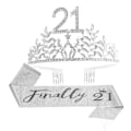 Miniatyrbillede 1 af 5: 21 års fødselsdagsslynge & Rhinestone Tiara Sæt, Glad 21 års fødselsdag Gaver til hende 21 års fødselsdag Dekorationer til kvinder