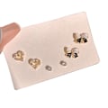 Miniatyrbillede 1 af 5: En uges kompakt stud-kombinationssæt Sennin premium øreringe, søde skoleelev stud øreringe