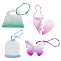 Miniatyrbillede 1 af 5: 40 stk Akryl Blanks med Farverige Perlekæde, Klar Gradient Akryl DIY Ornament Blanks til Nøglering Håndværk Hængende Julepynt (Farve tilfældig)