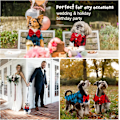 Miniatyrbilde 7 av 7: GINDOOR 2-pakks Plaid Puppy Skjorte - Søt Guttedogg Klær og Sløyfe Combo Hund Antrekk for Små Hunder Katter Bursdagsfest og Feriebilder