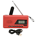 Miniatyrbild 2 av 8: Handvevad Nödradio Multifunktionell FM AM WB Bärbar Solradio för Hushåll Nödsituationer Utomhusöverlevnad