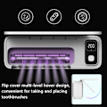 Miniatyrbillede 2 af 4: UV Tandbørste-desinfektionsholder, Tandbørste-desinfektionsmiddel og Holder til Badeværelse, Timerfunktion, Genopladelig Tandbørste-renserholder, Væghængt Style 4