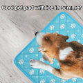 Miniatyrbild 5 av 6: Sommar is silke cool husdjursmatta tryck andas non-slip hundmatta husdjur kyl ismatta katt kylmatta