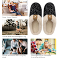 Pikkukuva 5 / 5: Miesten mukavat Memory Foam -tohvelit pörröisellä, villamaisella vuorella, slip-on-puukenkätossut liukumattomalla kumipohjalla Schwarz M