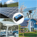 Miniatyrbild 6 av 6: Solar Battery Controller 12v/24v Solar Panel Charge Controller Mark Solar Panel Controller Regulator med justerbar LCD-skärm och dubbel USB port