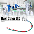 Miniatyrbild 5 av 8: 4 Set PreWired Runda LED-lampor Mini Common Anode 2-färgs Indikatorlampor 10mm 110220V (Röd och Grön)