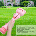 Miniatyrbild 5 av 8: Bubbelblåsare Svans Pojkar Flickor Småbarn Elektronisk Bubbelblåsande Leksak med Bubbelvätska Pig Elektronisk