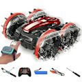 Miniatyrbild 2 av 2: Amfibisk RC-bil för barn Gestsensor 4WD Vattentät Fjärrstyrd Monstertruck Stuntbil Flickor för Pojkar Flickor