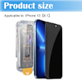 Miniatyrbillede 5 af 5: Easy Install iPhone 13 Privacy Skærmbeskytter HD Hærdet Glas transparent