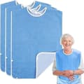 4-pack vuxna kvinnor män tyg haklapp för att äta haklapp klädskydd blå