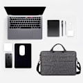 Miniatyrbild 6 av 6: 15,6 Tums Laptopfodral Axelväska Lätt Vattentät Multi-ficka Messenger Bag