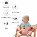 Miniatyrbild 5 av 8: Fällbar Bärbar Matstol Säkerhetsbälte Skyddande Bältespänne Bälte för Baby och Småbarn