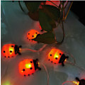 Miniatyrbild 6 av 6: String Light, 19,6 fot lång nyckelpiga String Lights med 40 st lampor, Vattentät Light Bar Insektslampor för inomhus utomhusfestivalfest