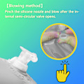 Miniatyrbild 3 av 8: Uppblåsbar Kudde, 2-pack Komprimerbar Kudde Bekväm Uppblåsbar Kudde med Flockning för Sovning Ergonomiskt Nacke- & Ländryggsstöd för Camping Kontor