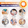 Miniatyrbild 5 av 5: Justerbar kattkon krage mjuk, söt katt återhämtnings krage, katt kottar efter operation för kattungar（Orange）