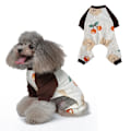 Miniatyrbild 1 av 7: Hundpyjamas för små hundar Mjuk valp Onesie Katt Overall Bekväma husdjurskläder (Kaffebrun)