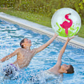Miniatyrbild 3 av 5: 6 stycken 3D strandbollarUppblåsbara strandbollar Krabba Flamingo Enhörning Tema Strandbollar Pool Leksak Bollar för utomhus sommar strand pool födelsedagsfest