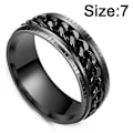 Miniatyrbillede 2 af 5: Rustfrit stål kæde ring, roterende titanium ring ring