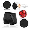 Miniatyrbild 8 av 8: 1 st Cykelunderkläder för Män Vadderade Gel Cykelbyxor Med Vaddering Bike Liner Shorts Undershorts Halksäkra
