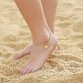 Miniatyrbillede 4 af 7: Initial Anklet til Kvinder, 14K Guldbelagt Dobbelt Lagt Initial Anklet Smykker til Kvinder Teen Piger