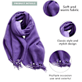 Miniatyrbild 3 av 7: Vinterhalsdukar för kvinnor Pashmina sjalar omslag för aftonklänningar Stora varma mjuka halsdukar, 66cm*180cm