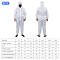 Miniatyrbild 6 av 8: Skyddande Overalls Polyester Statisk Resistent Dammsäker Partikelsäker Arbetskläder för SMT Verkstad 3XL