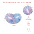 Miniatyrbild 4 av 5: Ergonomisk silikon handledsstöd för mus, transparent handledsstöd, hjärtformad genomskinlig cool handkudde
