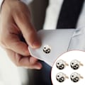 Miniatyrbild 4 av 5: Manschettknappar för Skjorta, Unika Bröllopspresenter för Män, Fader Bror Bröllopsskjorta Manschettknappar
