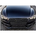 Miniatyrbilde 3 av 4: Svart blank frontgrillring logo-merke for Audi A1 A3 A4 A5 A6 273x94mm
