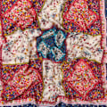 Miniatyrbild 3 av 8: Sjal för kvinnor, lättviktig, blommigt tryckt, höst/vinter, fransad sjal