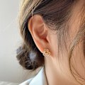 Miniatyrbillede 5 af 7: Sølv nåleørering mode øreringe fe små friske enkle temperament smykker