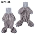 Miniatyrbillede 2 af 6: Hundeklæder Efterår og vinter ternet nederdel fire ben fleece kæledyr fire ben høj krave sweater