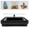 Miniatyrbillede 5 af 8: Solcelled Display Stativ Drejeskive, Batteri Dobbelt Brugt Roterende Display til Smykker Spinner Ur Hobby Samling Hylde