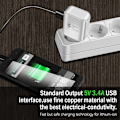 Miniatyrbillede 5 af 5: Adaptiv Hurtig Opladnings Væglader AFC Sideport USB Adapter QC Hurtig Oplader