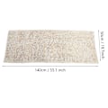 Miniatyrbillede 1 af 2: Chenille Anti-slip Vandabsorberende Skridsikker Måtte Badeværelse Stue (Hvid)