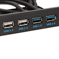 Miniatyrbild 3 av 8: 3,5 Tums Frontpanel USB3.0 Hub Hög Hastighet 4 Port Intern Combo Fäste Adapter för PC Desktop 3,5 Tums Diskett Fack