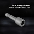 Miniatyrbild 8 av 8: 10-pack 1/4\" Skaft Metric Hex Socket Magnetisk Mutterdragare Set för Elborrar