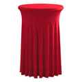 Rund polyester cocktailduk med kjol, elastisk monterad Highboy barduk 1-pack