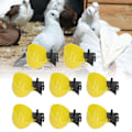 Miniatyrbild 1 av 8: 8 st kycklingvattenbehållare PP-plast Professionell rostfri kycklingdrickskopp för djurhållning 9,5 mm