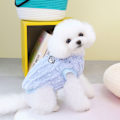 Miniatyrbillede 6 af 7: 2 Stykker Små Hunde Trøjer Fleece Tøj Vinter Varmt Hvalpe Trøjer Drenge Piger Lille Hund Outfit (Blå+Khaki)