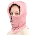 Miniatyrbilde 1 av 7: Dame Balaclava Visir En-delt Hodeskalle Beanie Hatt Halssirkel Skjerf Ski Snø Vinter Strikket Fleecehette Kaldt Vær