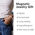 Miniatyrbillede 4 af 6: Elegant Titanium Rustfrit Stål Magnetisk Armbånd til Kvinder 8,5\" Justerbar med Gratis Led