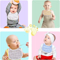 Miniatyrbillede 5 af 5: Baby-Sutterklæder Lap-Skulder Drool Klud Justerbar Multi-Brugs Sjal Sutterklæder 8-Lag 100% Økologisk Bomuld Med Super Absorberende