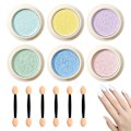 Miniatyrbild 1 av 6: 6-pack Nagelpulver Set 6 Färger Nagelpulver Nagel Effekt för Nageldekoration Salong Hem DIY