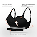 Pikkukuva 4 / 8: 3 kpl Nylon Seamless Maternity Nursing Bra -pehmusteilla ja pidennyshihnoilla