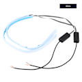 Miniatyrbillede 2 af 8: 2 stk Bil LED Forlygtebånd Slim Fleksibel DRL Blinklys Hvid + Gul 60cm