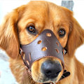 Miniatyrbillede 6 af 6: Hundemundkurv i Læder, Komfortabel og Sikker Anti-Bjeff Mundkurv til Hunde, Åndbar og Justerbar, Tillader Drikke og Spisning (Kaffe)