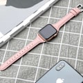 Miniatyrbild 7 av 8: Läderband Kompatibla med Apple Watch 38mm-40mm /42mm-44mm, Toppskiktsläderband Smalt & Tunnt Armband för iWatch Serie 5/4/3/2/1