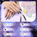 Miniatyrbild 5 av 6: 6-pack Nagelpulver Set 6 Färger Nagelpulver Nagel Effekt för Nageldekoration Salong Hem DIY